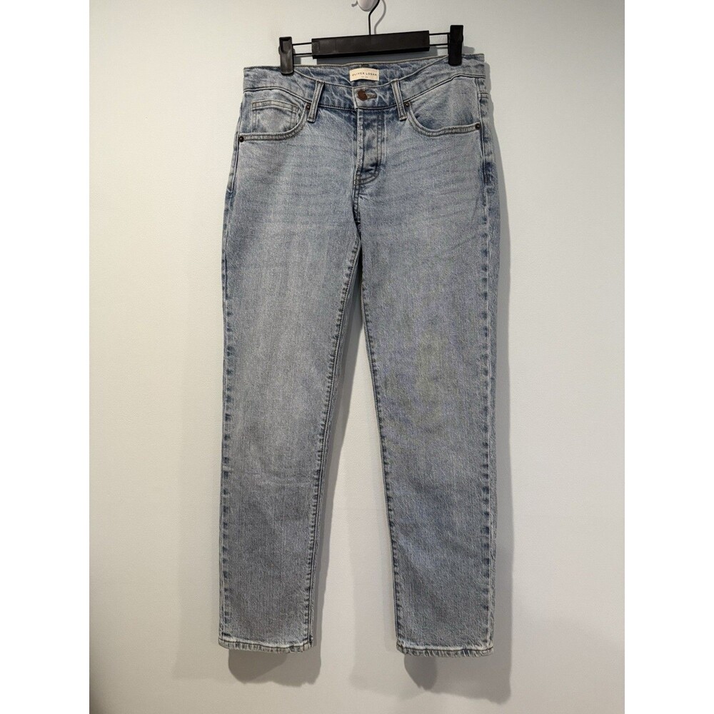Oliver Logan Jeans Womens 31** Button Fly Light Wash Straight Travel Vacation